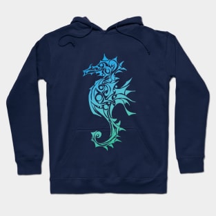 Turquoise Seahorse Tattoo Hoodie